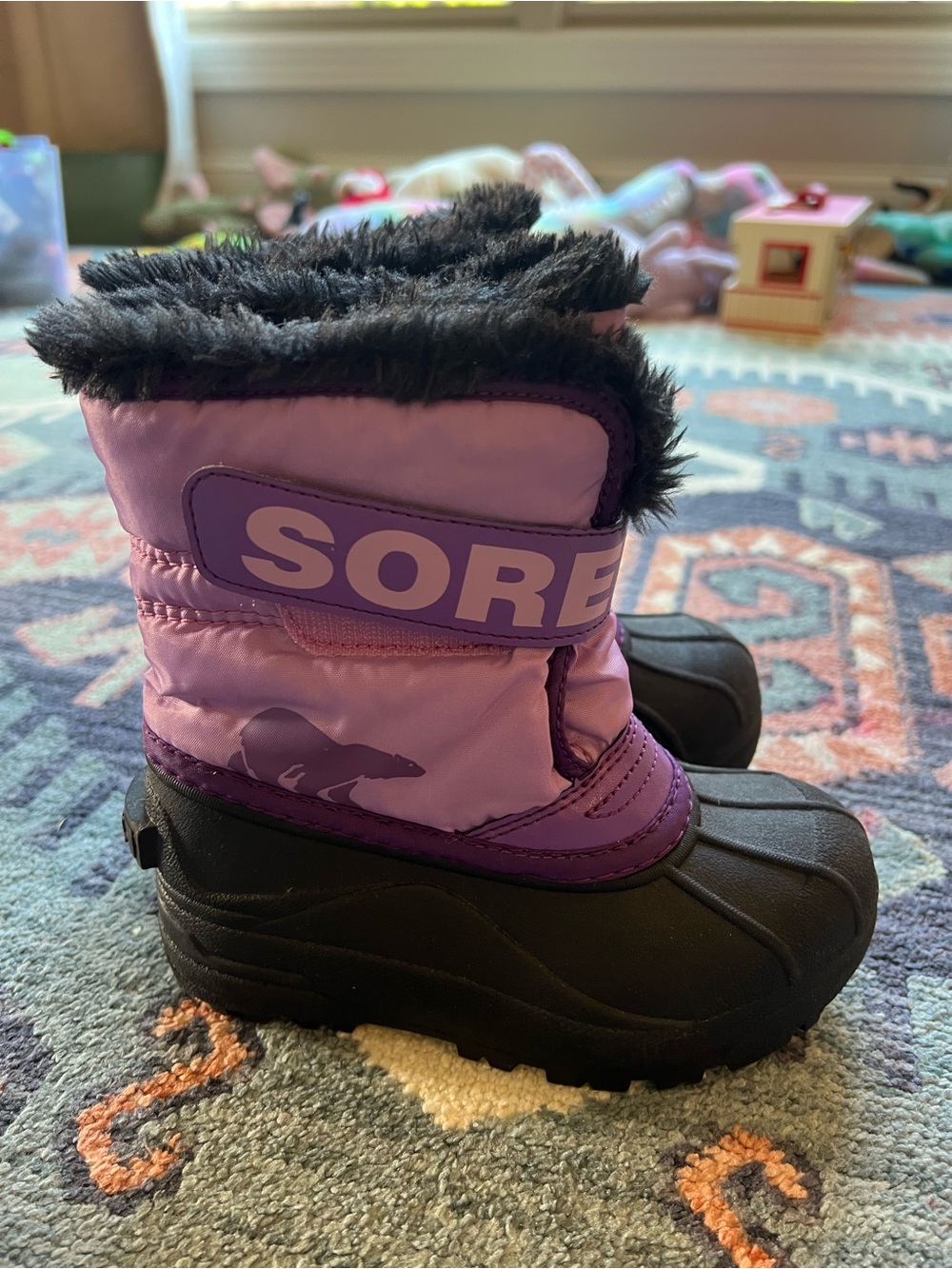 Sorel Purple and Black Kids’ Winter Snow Boots